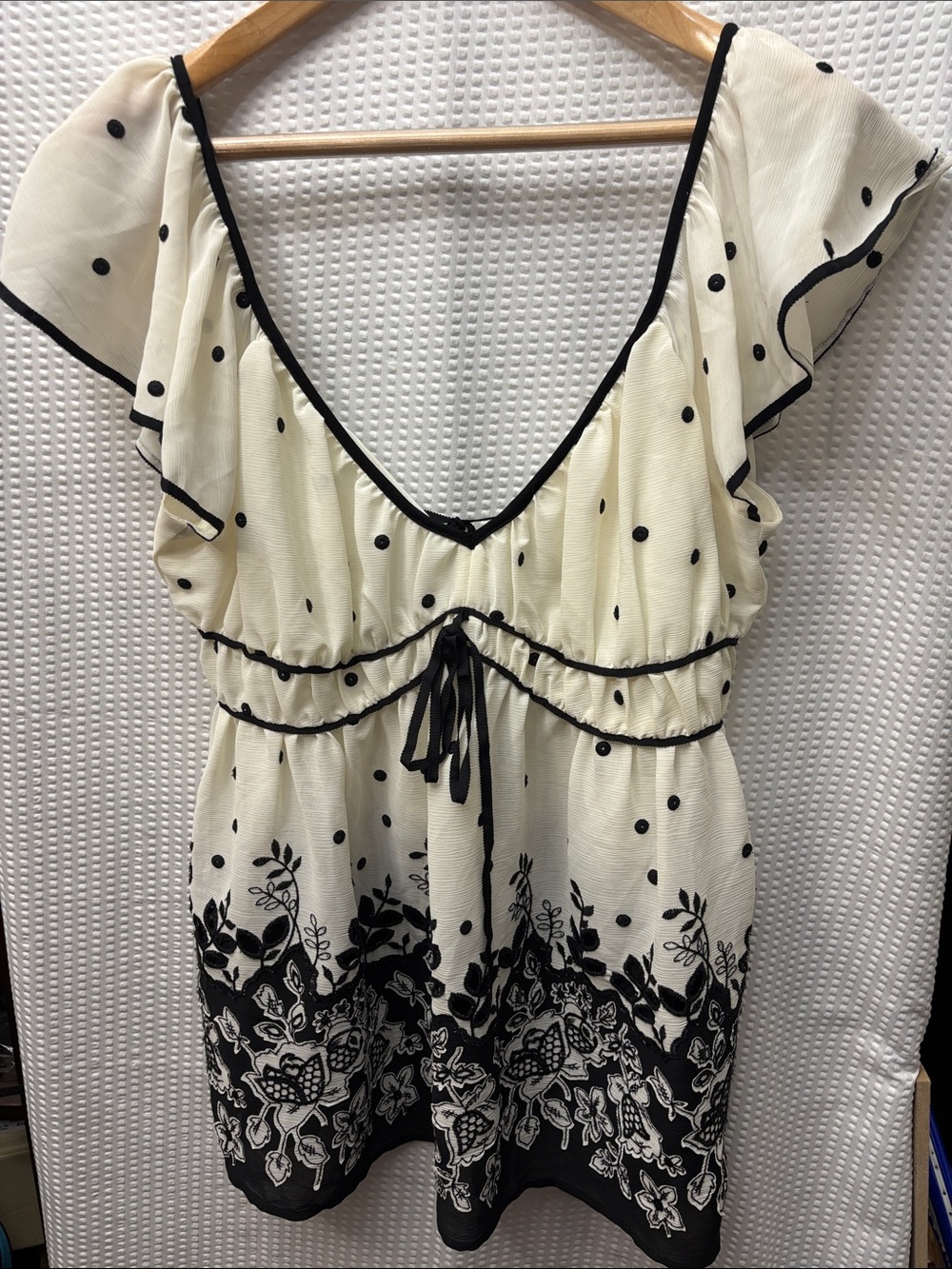 Women’s Anthropologie Tie-Back Shirred Blouse